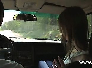 Amazing princess threesome in the car