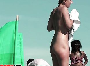Nudisti, All'aperto, Videocamera, Spiaggia, Voyeur